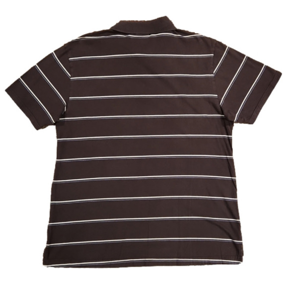 Lion Brand Brown Striped Polo Shirt - Picture 3 of 8